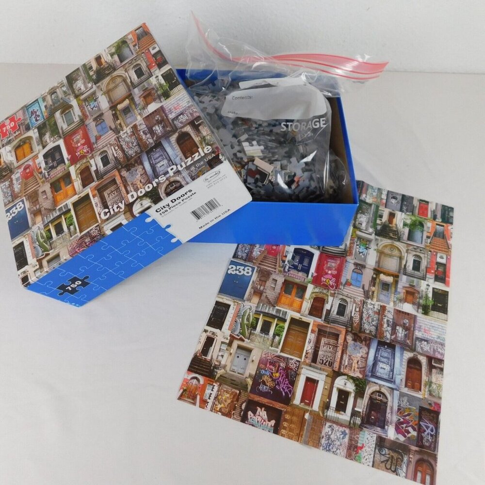 City Doors Jigsaw Puzzle 750 Pieces Made In USA Re-marks 18 x 24 Complete Bagged - Picture 8 of 8
